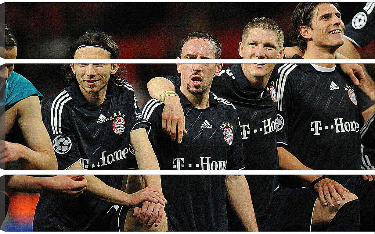 Модульная картина - Игроки Баварии Мюнхен отмечают гол