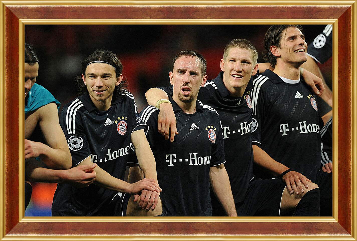 Картина в раме - Игроки Баварии Мюнхен отмечают гол