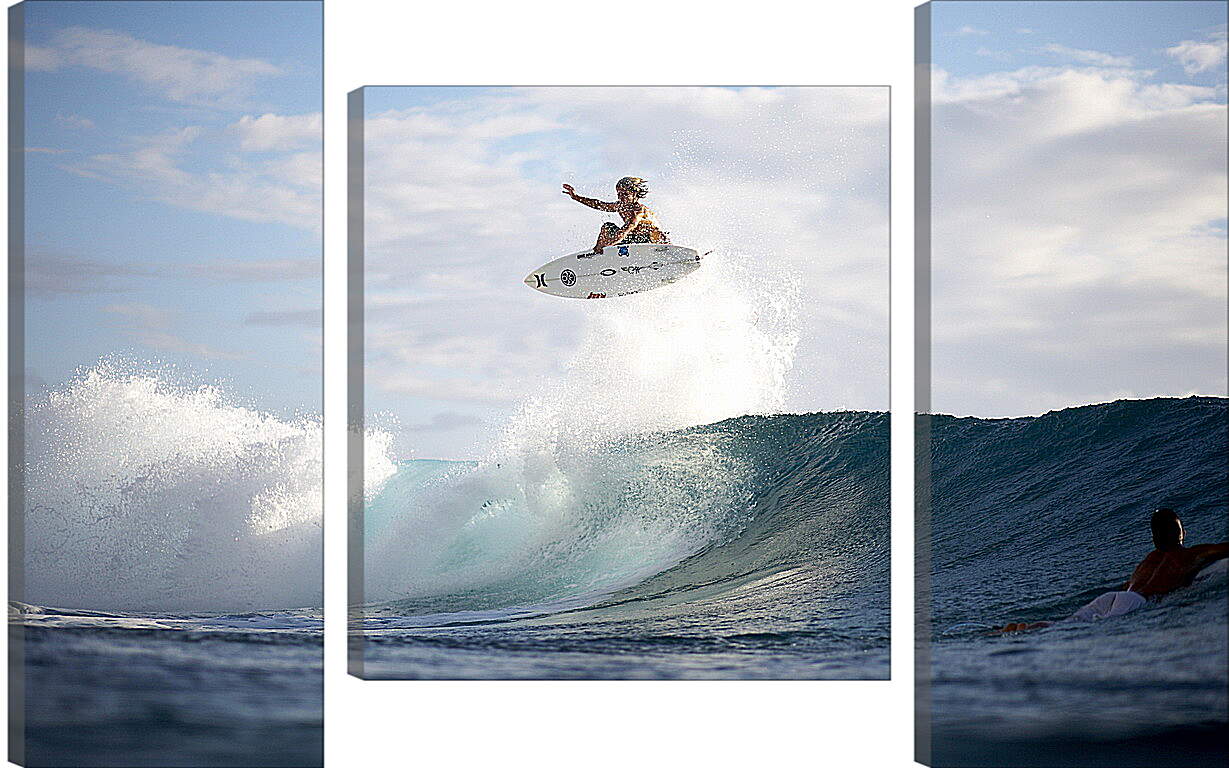 Модульная картина - Летящий над волной сёрфингист