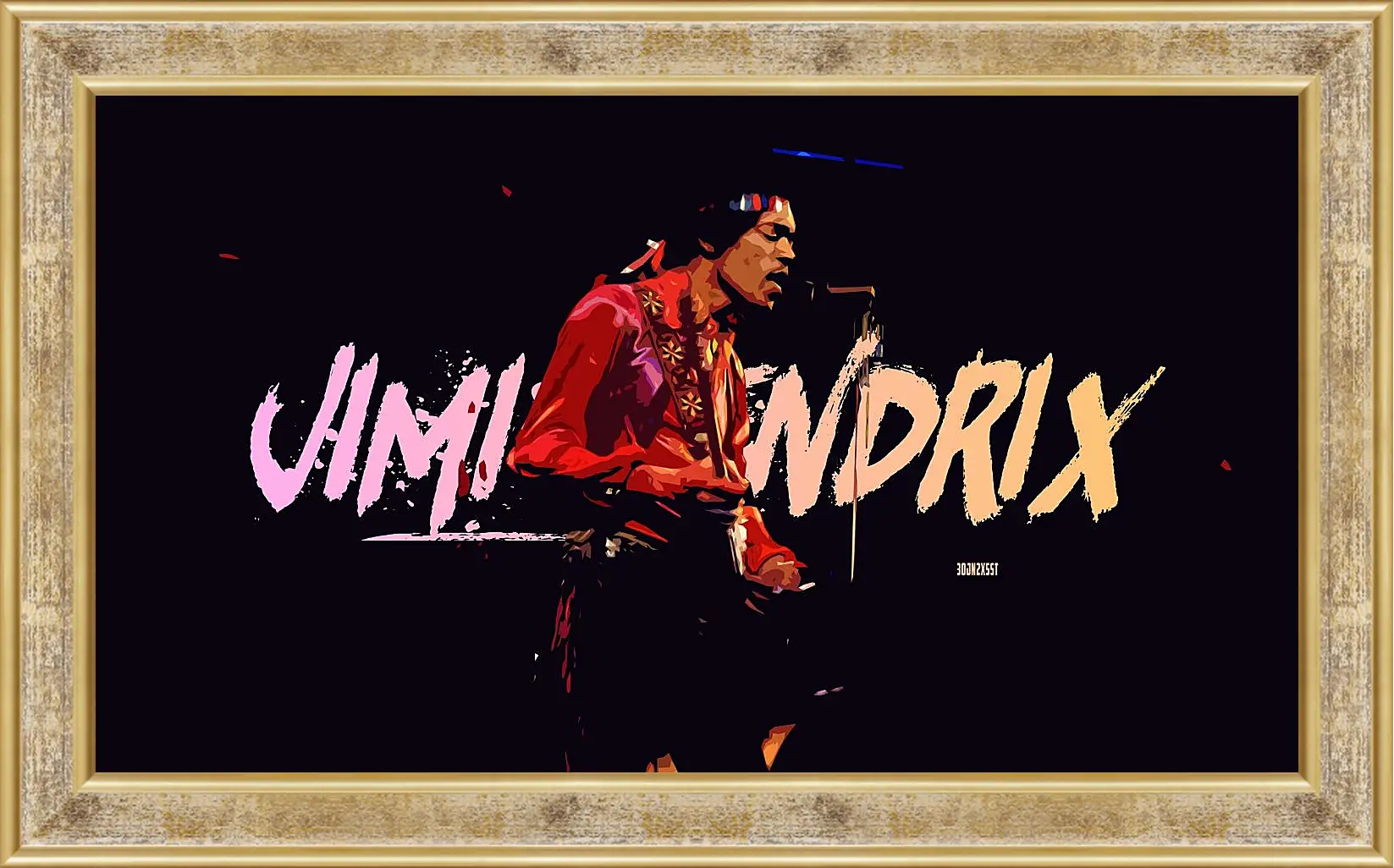 Картина в раме - Джими Хендрикс. Jimi Hendrix