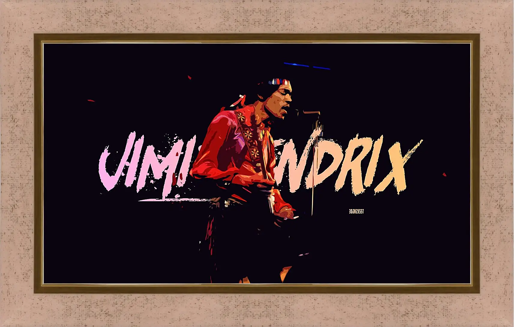 Картина в раме - Джими Хендрикс. Jimi Hendrix