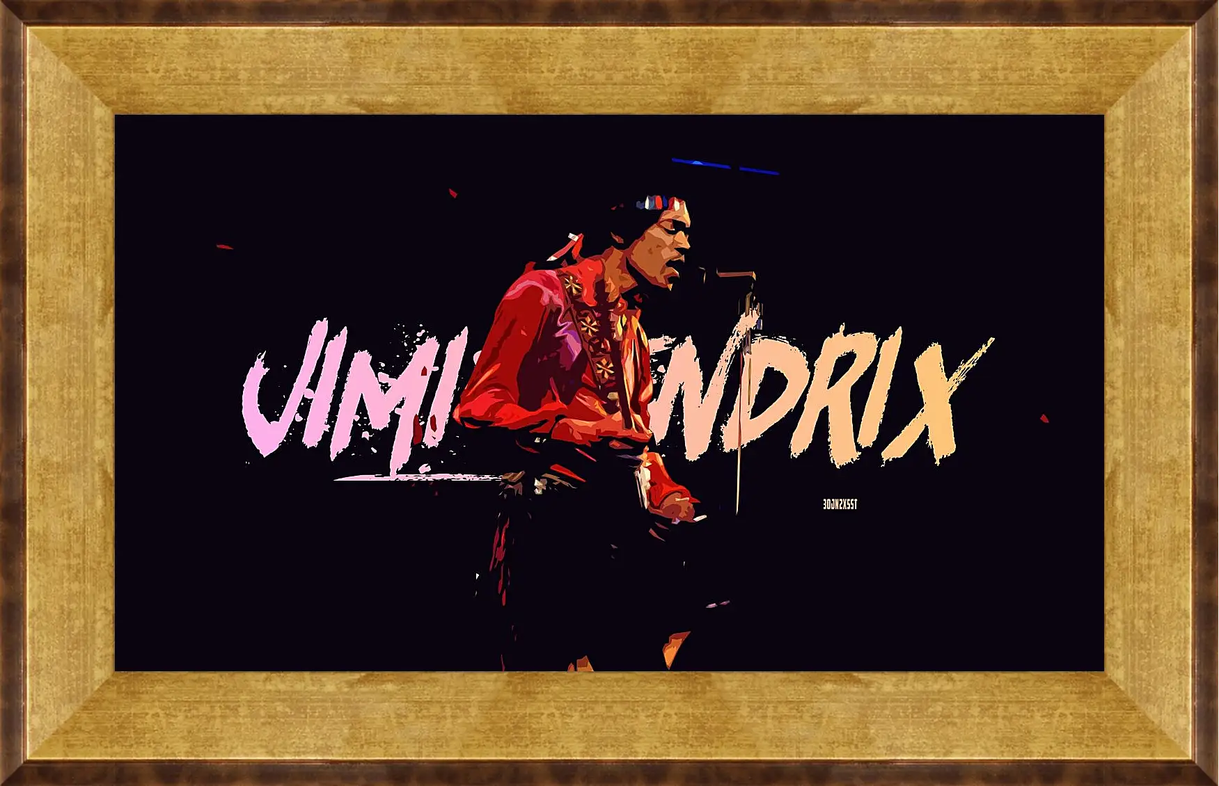 Картина в раме - Джими Хендрикс. Jimi Hendrix