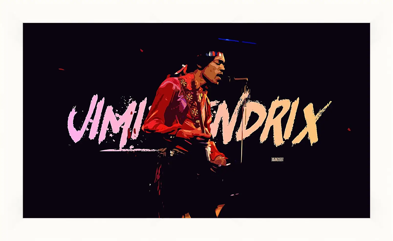 Картина в раме - Джими Хендрикс. Jimi Hendrix