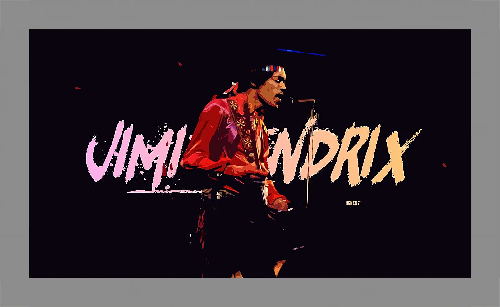 Картина в раме - Джими Хендрикс. Jimi Hendrix