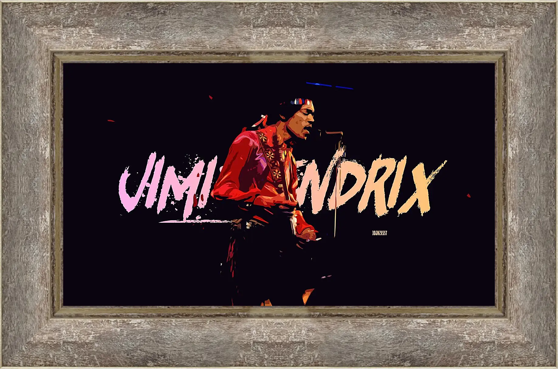 Картина в раме - Джими Хендрикс. Jimi Hendrix