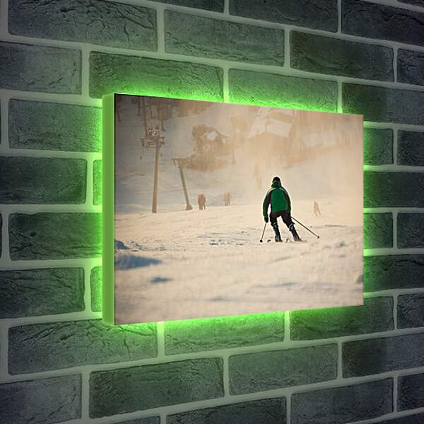 Лайтбокс световая панель - В зелёной курточке