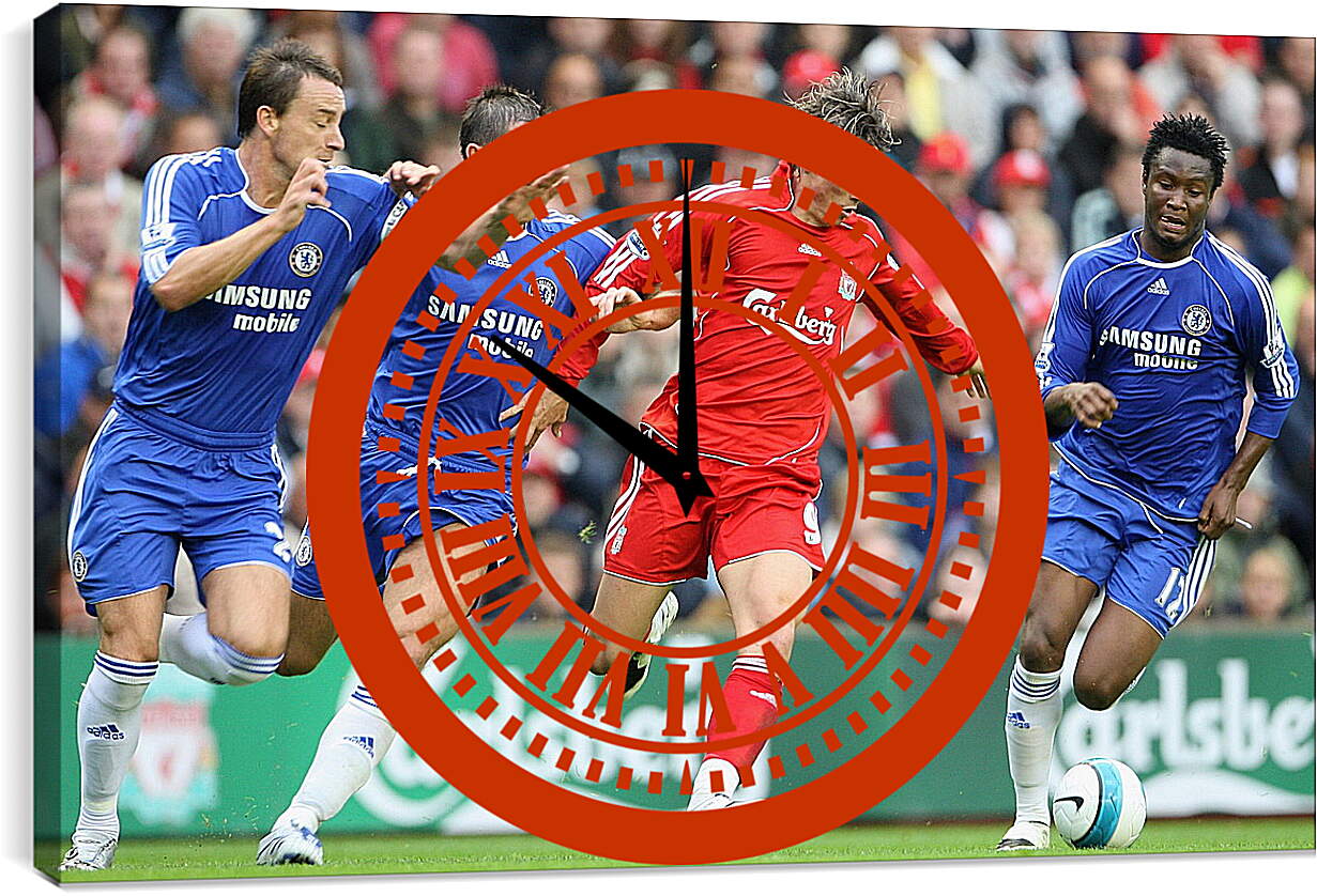 Часы картина - Фернандо Торрес в Ливерпуле против Челси