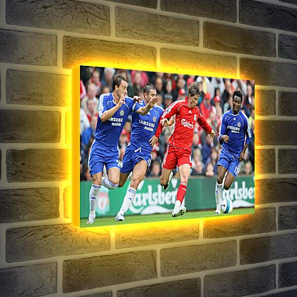Лайтбокс световая панель - Фернандо Торрес в Ливерпуле против Челси