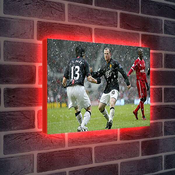 Лайтбокс световая панель - Уэйн Руни и его партнёр по Манчестер Юнайтед