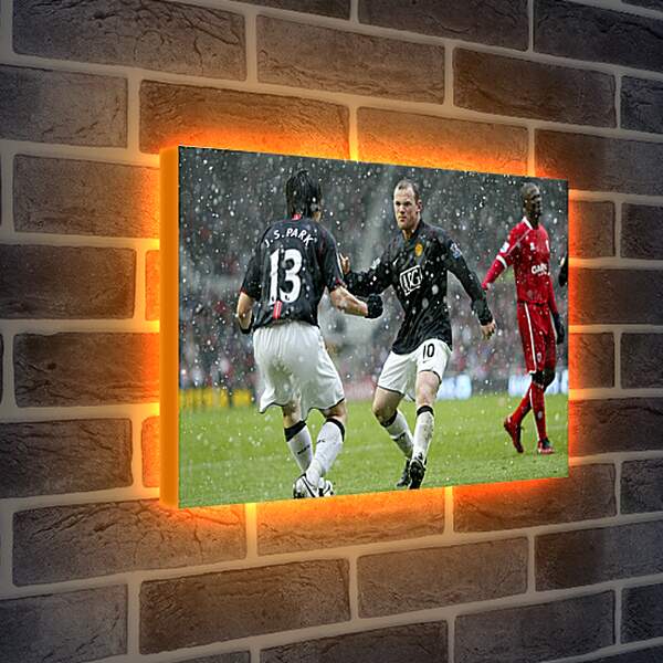 Лайтбокс световая панель - Уэйн Руни и его партнёр по Манчестер Юнайтед