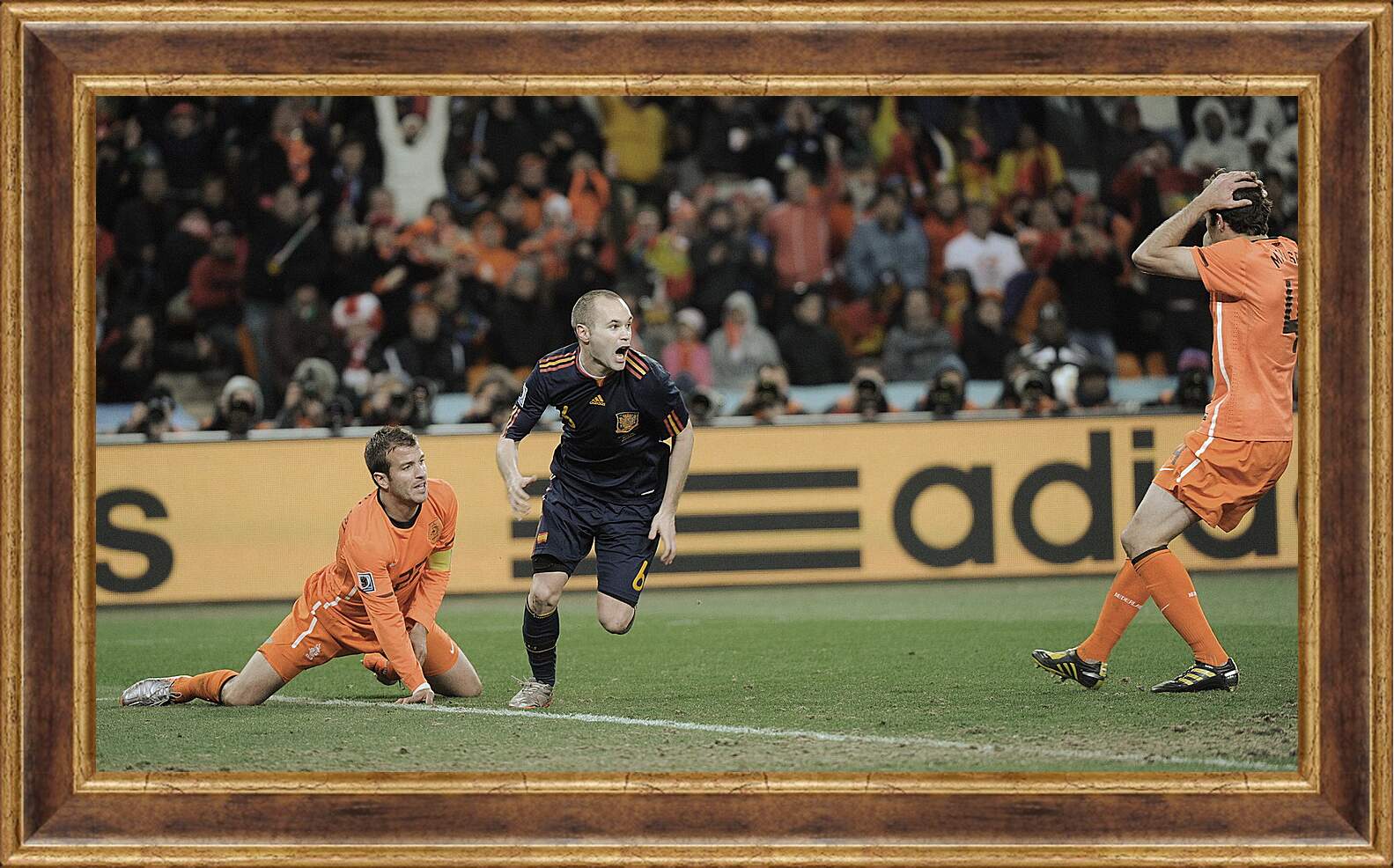Картина в раме - Сборная Испании против сборной Нидерландов