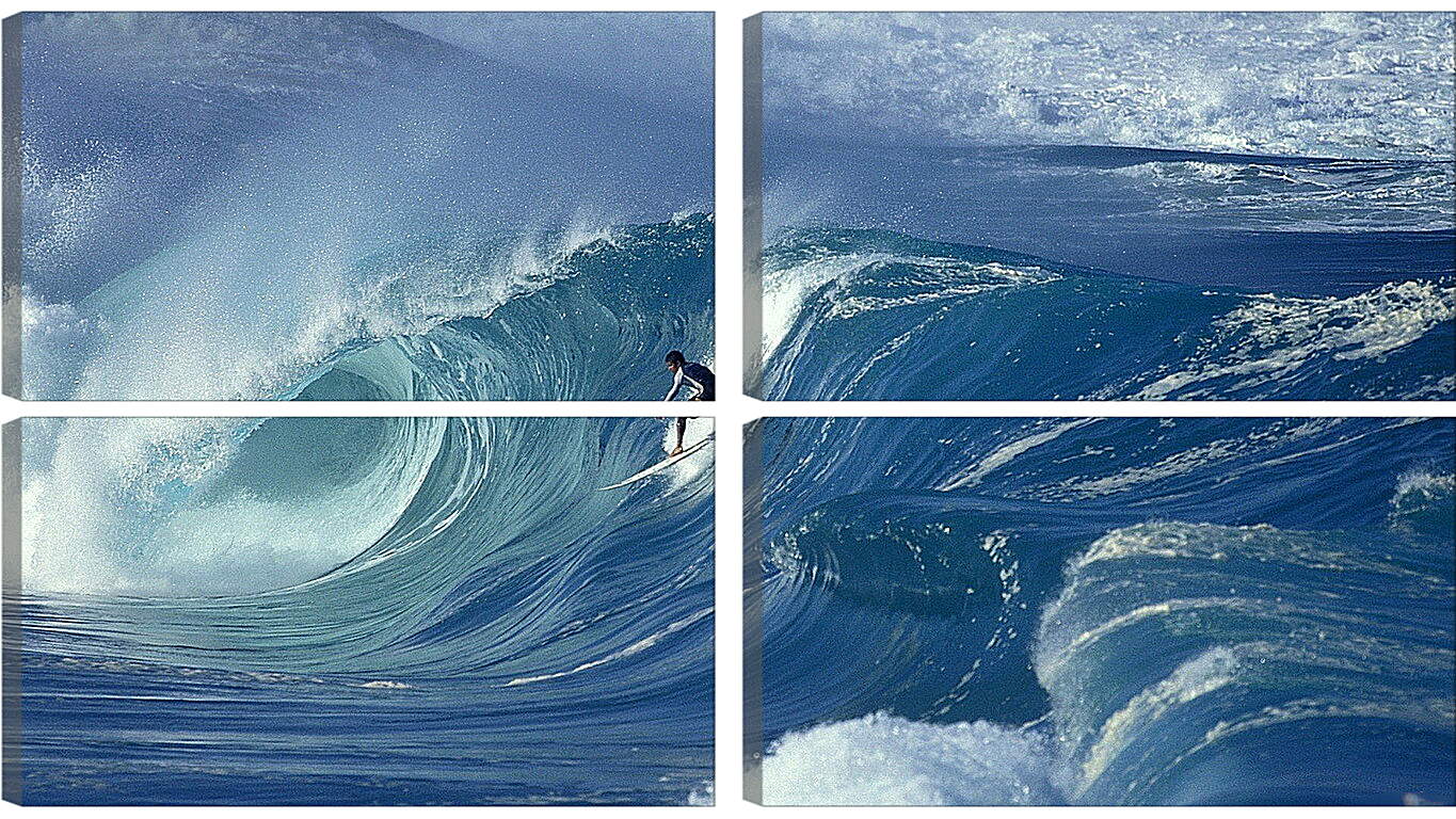 Модульная картина - Сёрфинг в море
