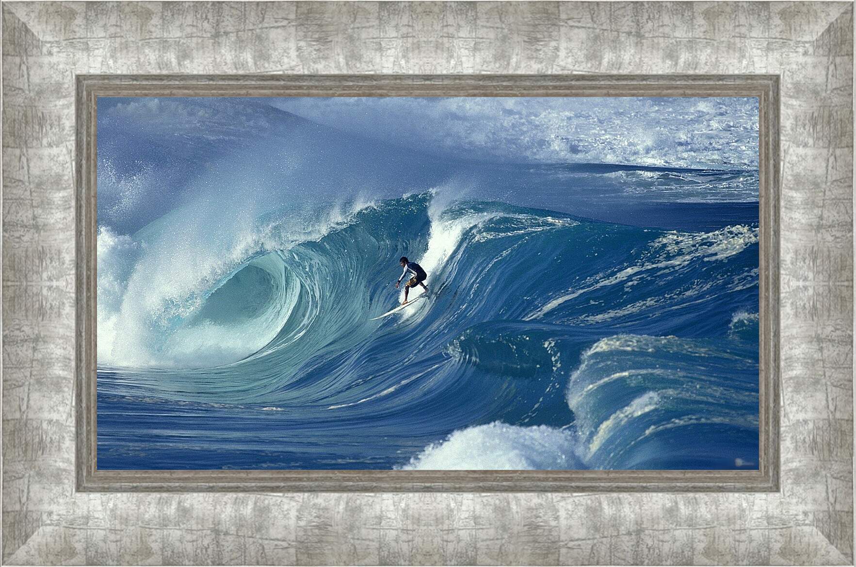 Картина в раме - Сёрфинг в море