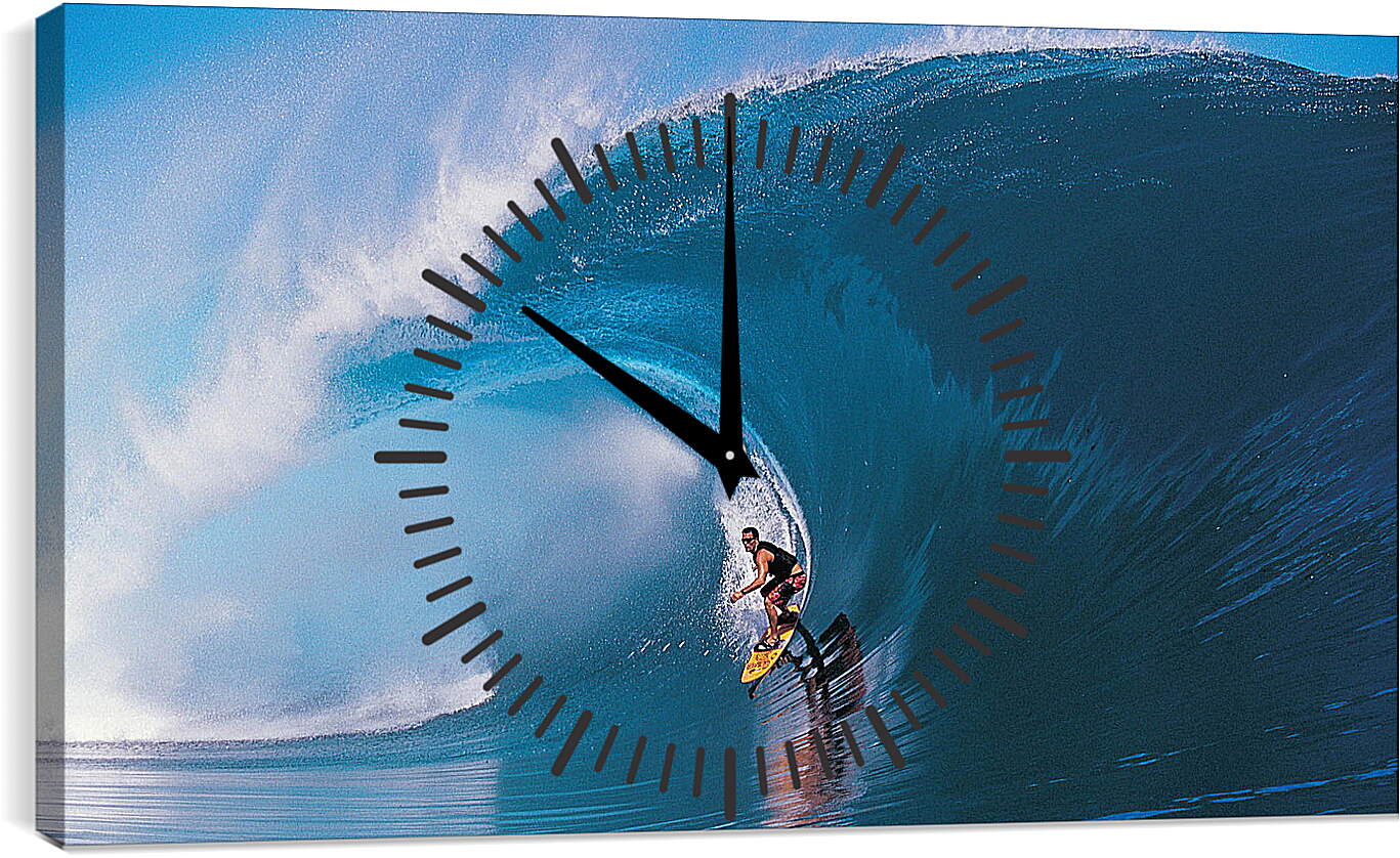 Часы картина - Сёрфингист под волной