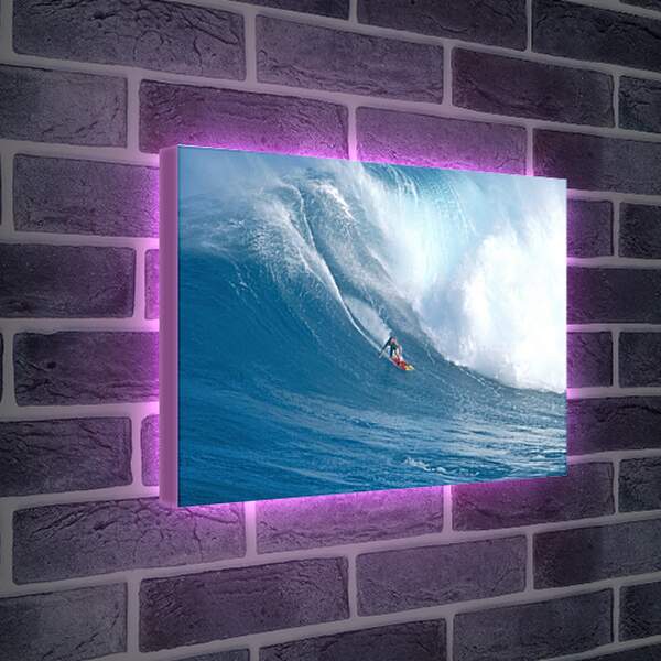 Лайтбокс световая панель - Сёрфинг на большой волне