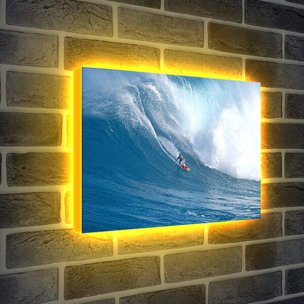 Лайтбокс световая панель - Сёрфинг на большой волне