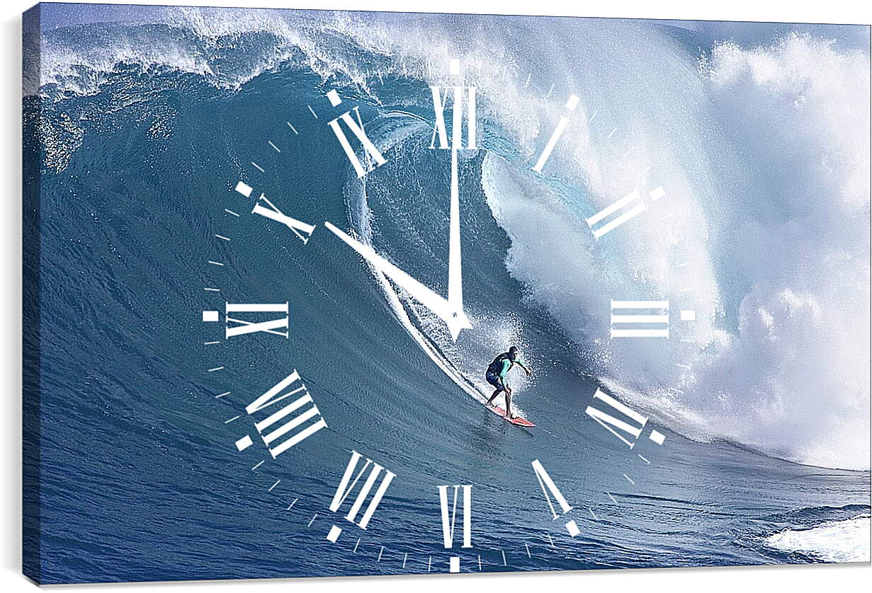 Часы картина - Рисковый сёрфингист