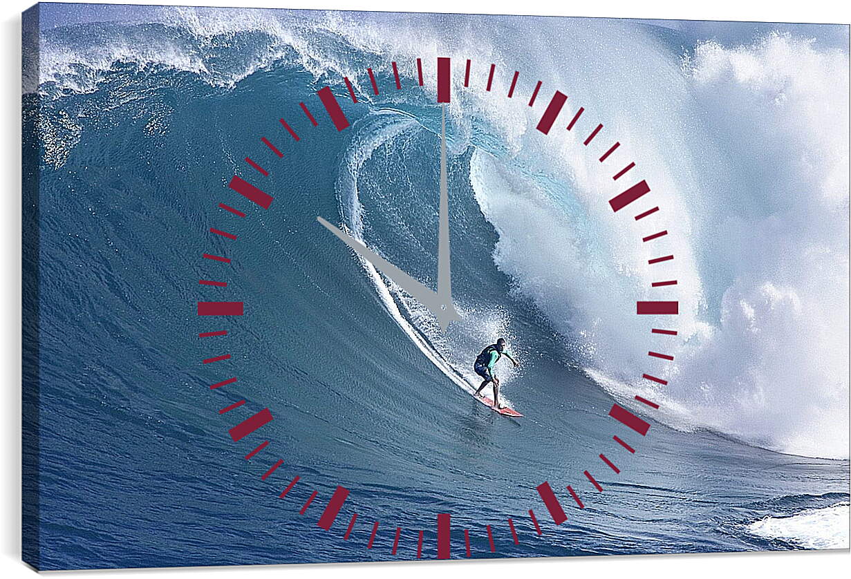 Часы картина - Рисковый сёрфингист