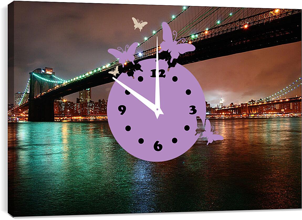 Часы картина - Нью-Йорк