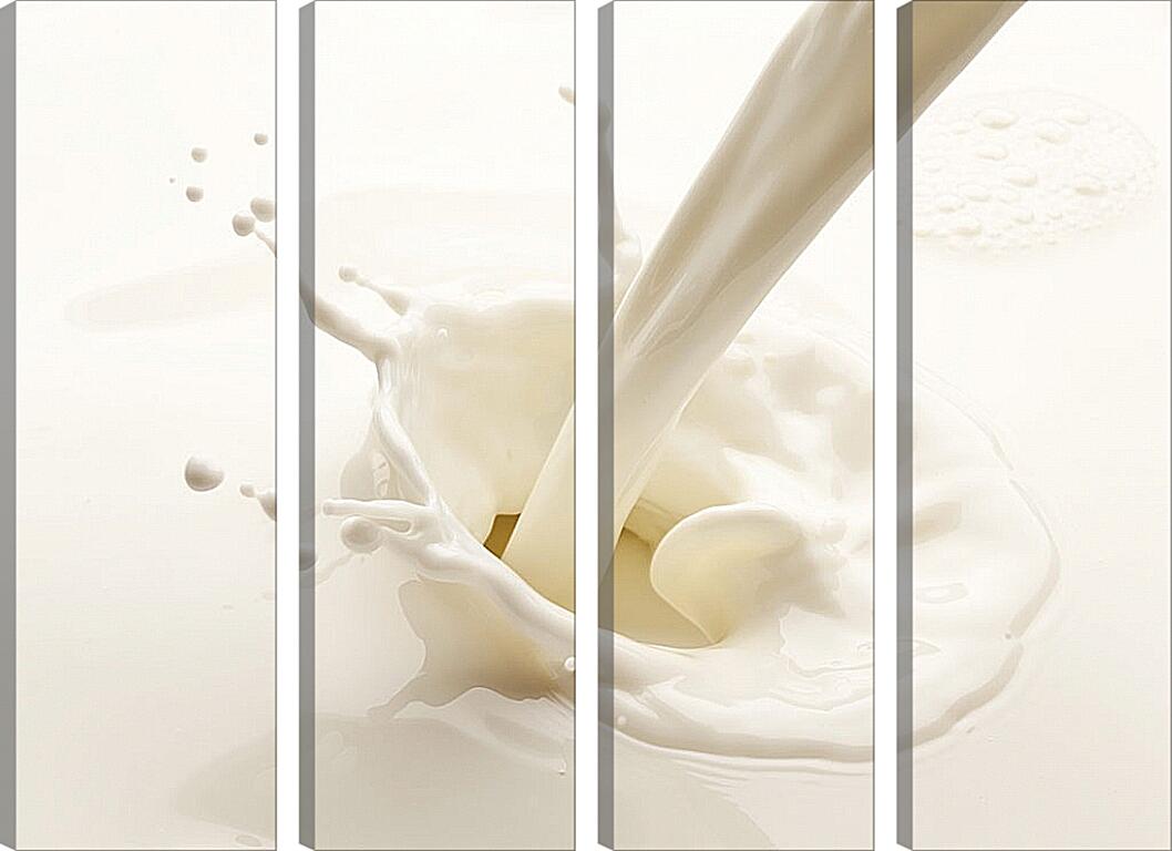 Модульная картина - Молоко