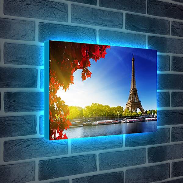 Лайтбокс световая панель - Париж. Эйфелева башня, осень