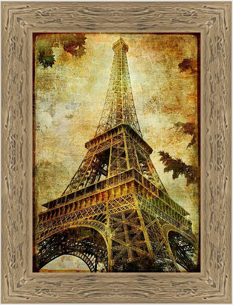 Картина в раме - Париж эйфелева башня