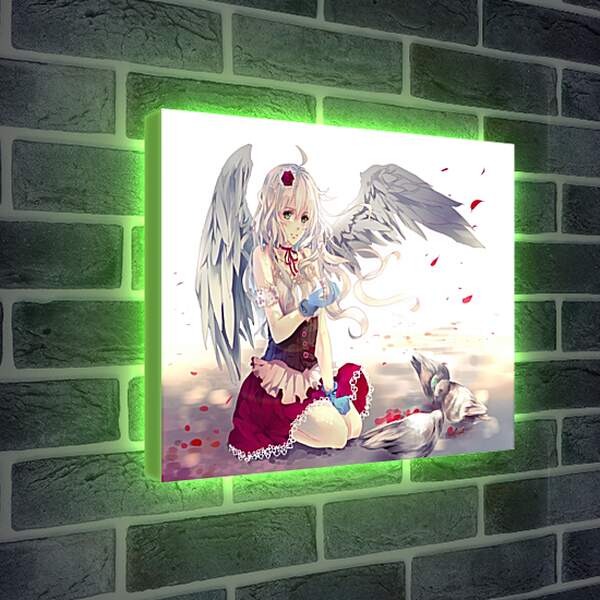 Лайтбокс световая панель - Аниме, девушка с крыльями