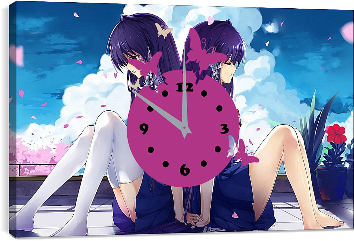 Часы картина - Две сестры