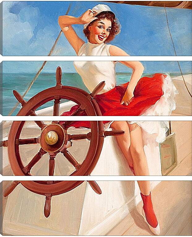 Модульная картина - Девушка морячка