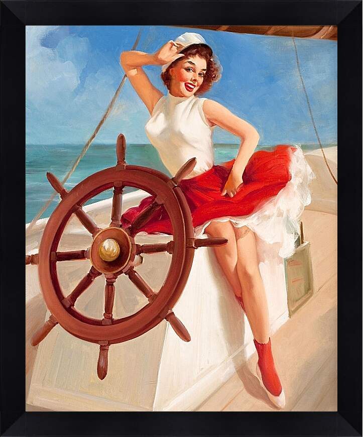 Картина в раме - Девушка морячка