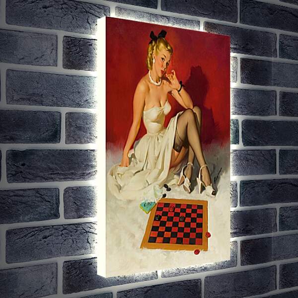 Лайтбокс световая панель - Игра в шашки