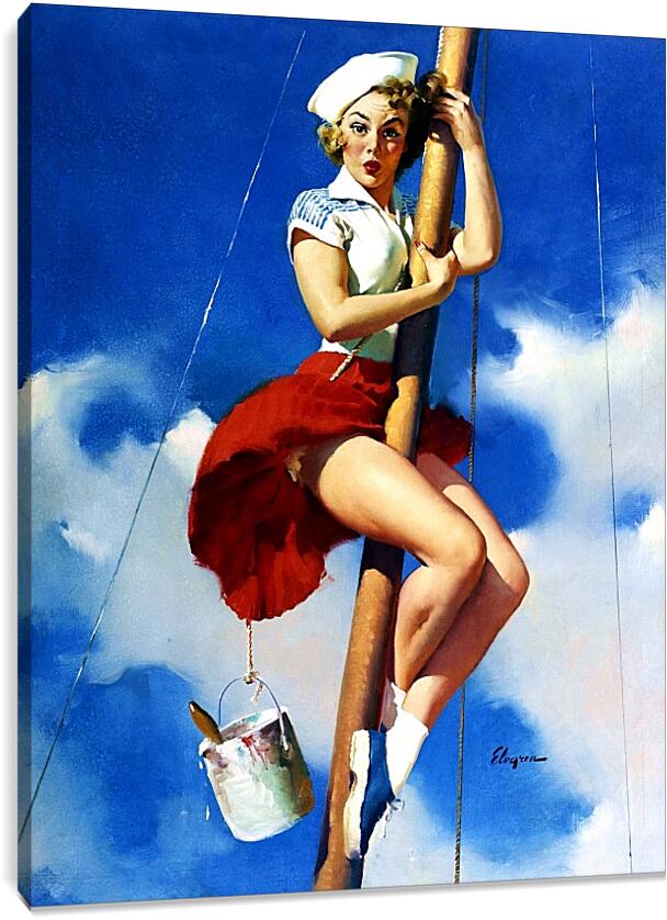 Постер и плакат - Морячка на мачте