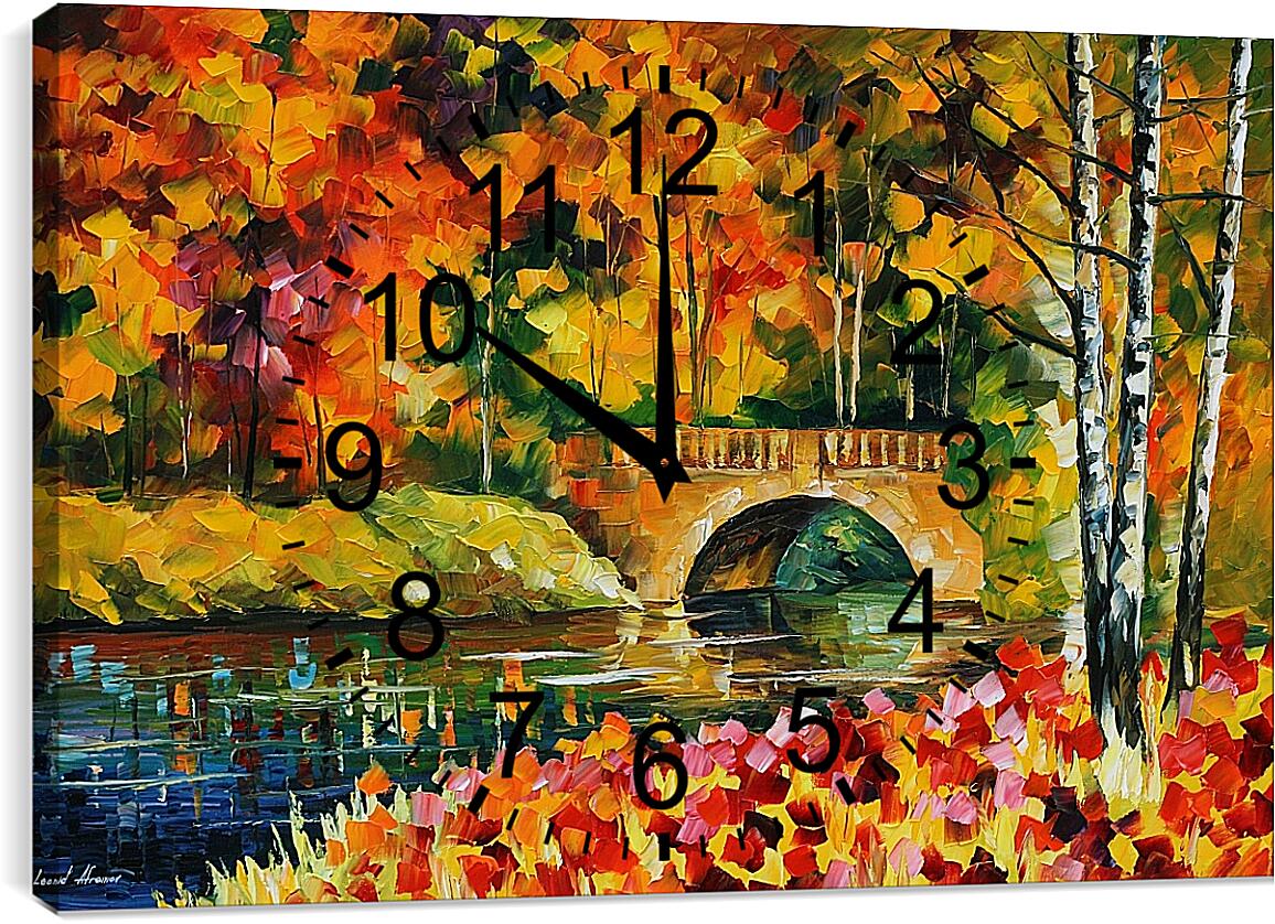Часы картина - Парк осенью