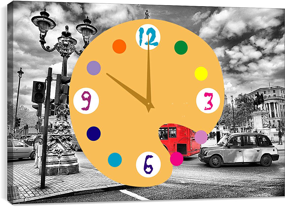 Часы картина - Лондон автобус