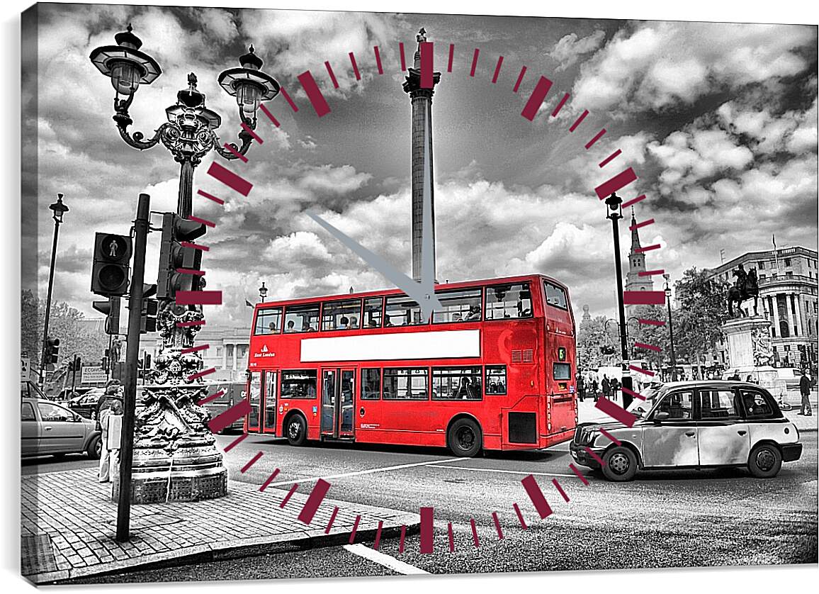 Часы картина - Лондон автобус