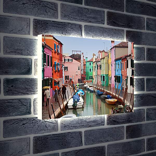 Лайтбокс световая панель - Канал в Венеции