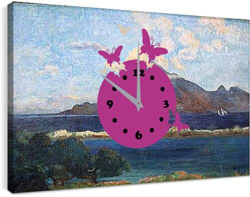 Часы картина - Paysage de Te Vaa. Поль Гоген