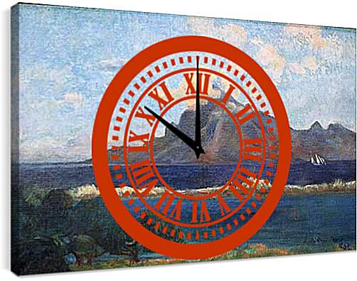 Часы картина - Paysage de Te Vaa. Поль Гоген