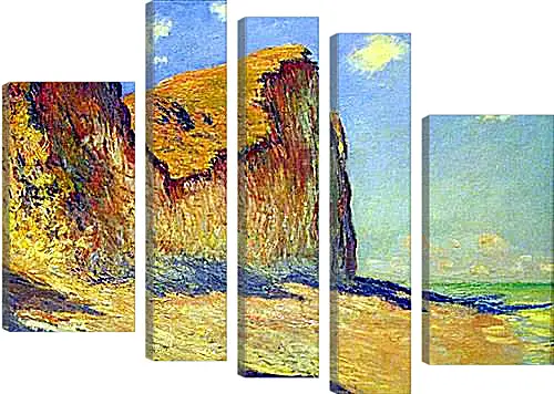 Модульная картина - Cliffs near Pourville. Клод Моне