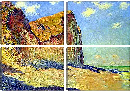 Модульная картина - Cliffs near Pourville. Клод Моне