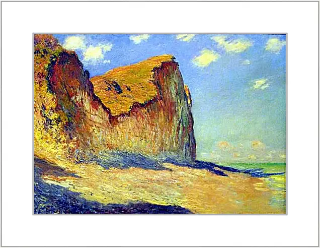 Картина в раме - Cliffs near Pourville. Клод Моне