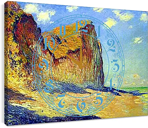 Часы картина - Cliffs near Pourville. Клод Моне