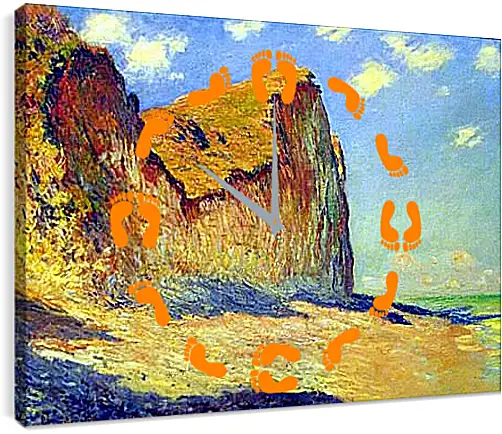 Часы картина - Cliffs near Pourville. Клод Моне