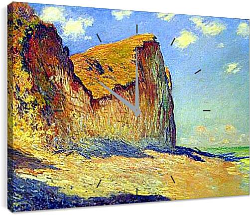 Часы картина - Cliffs near Pourville. Клод Моне