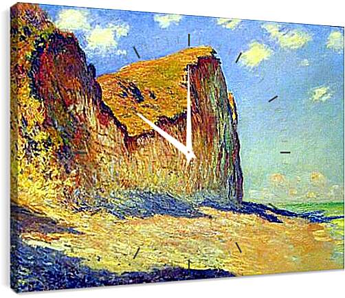 Часы картина - Cliffs near Pourville. Клод Моне