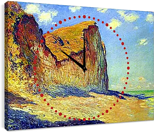 Часы картина - Cliffs near Pourville. Клод Моне