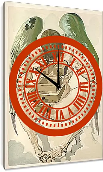 Часы картина - Падший ангел. Чистилище. Иллюстрации к "Божественной комедии". Сальвадор Дали