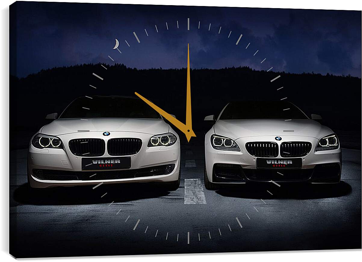 Часы картина - Две BMW