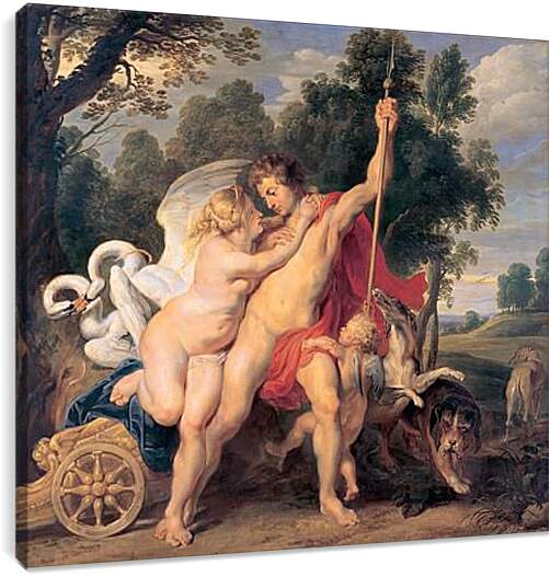 Постер и плакат - Venus and Adonis. Питер Пауль Рубенс