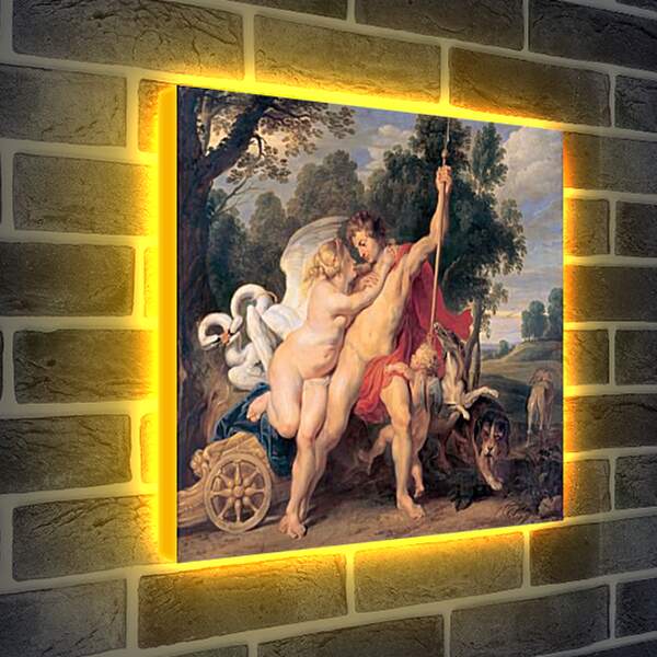 Лайтбокс световая панель - Venus and Adonis. Питер Пауль Рубенс
